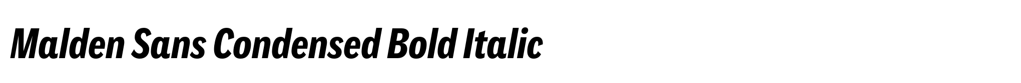 Malden Sans Condensed Bold Italic image